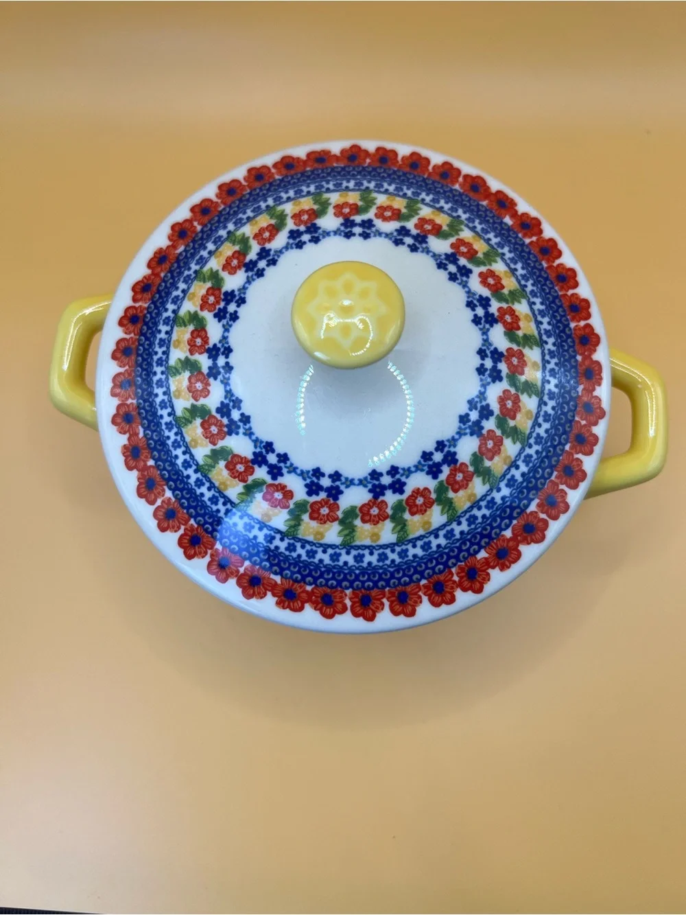 The Pioneer Woman Dazzling Dahlias Mini Covered Casserole Dish 14.4oz Yellow